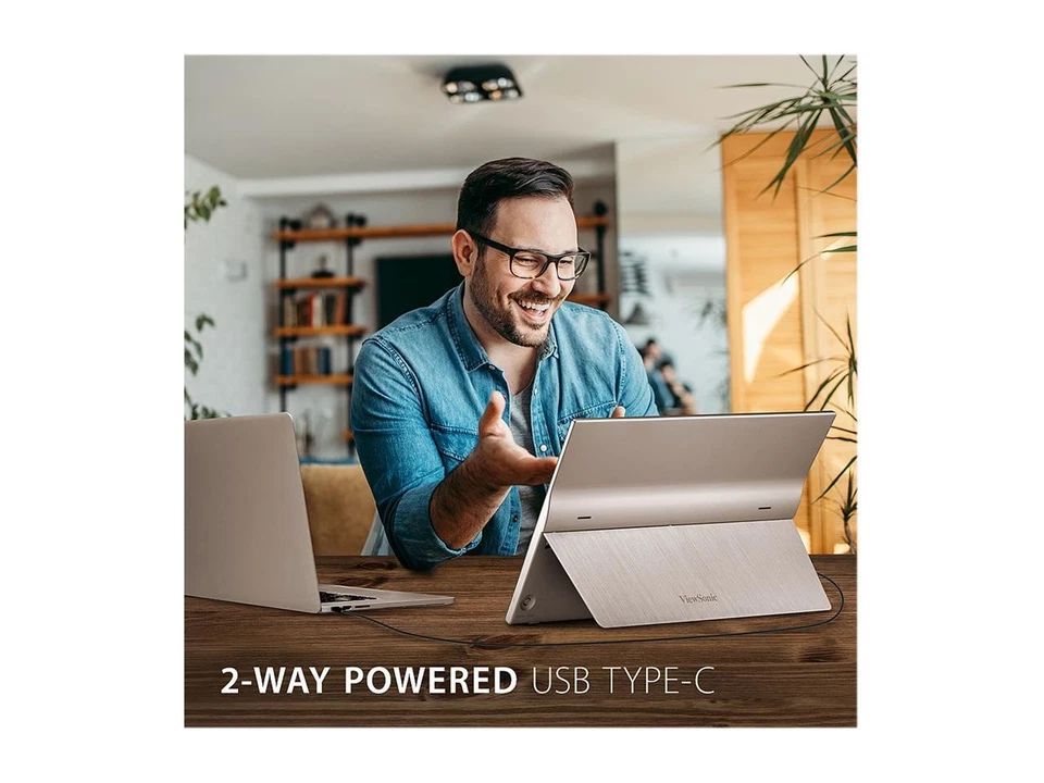 ViewSonic TD1655 15.6 Inch 1080p Portable Monitor with IPS Touchscreen, 2 Way - Image 3 of 4