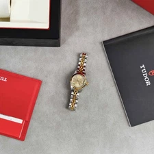 TUDOR Princess Oysterdate M92513 Women's Automatic Watch 18k-Gold Dial, 22mm