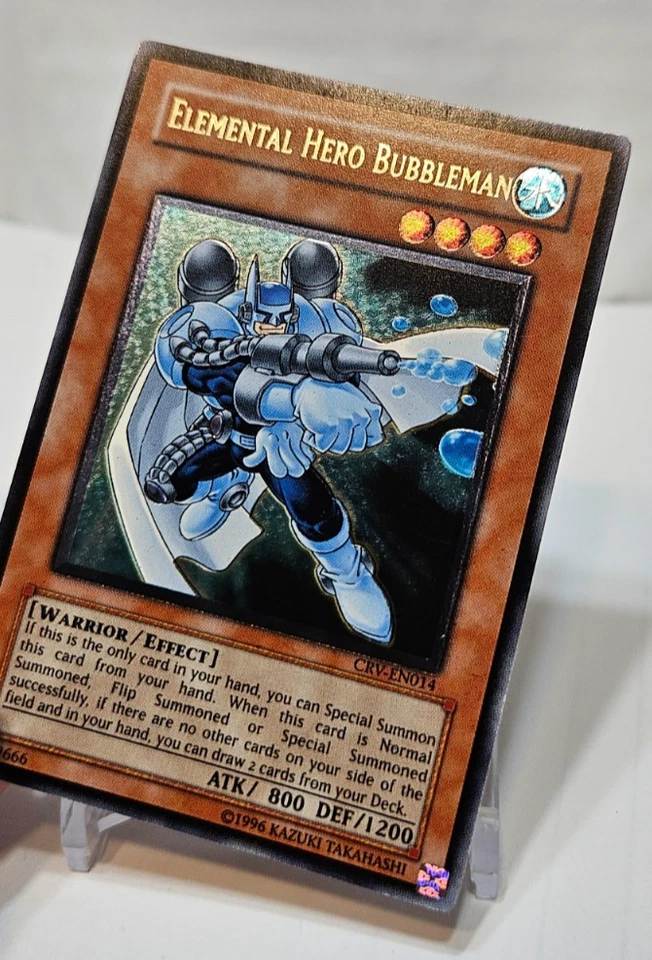 ULTIMATE Rare Elemental Hero Bubbleman CRV-EN014 Unlimited Yugioh 7689 - Image 4 of 4