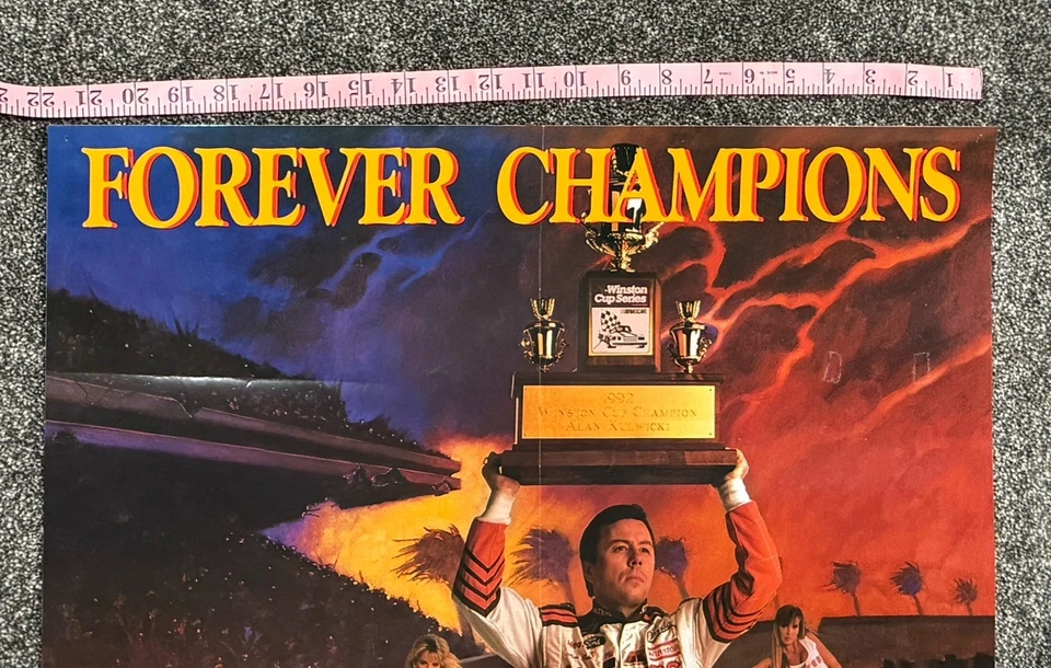 ЛАМИНИРОВАННЫЙ гоночный плакат Alan Kulwicki Hooters ~ NASCAR Memorial Winston Cup 1993 - Изображение 3 из 4