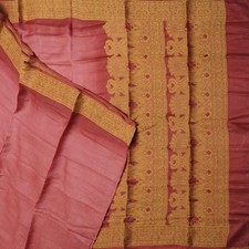 Namaste Vintage Pink Sarees 100 Pure Silk Woven Indian Sari 5YD Craft Fabric