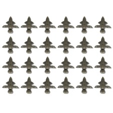 24 Pack Antique Brass Box Corner Protectors Zinc Alloy Decorative Guard