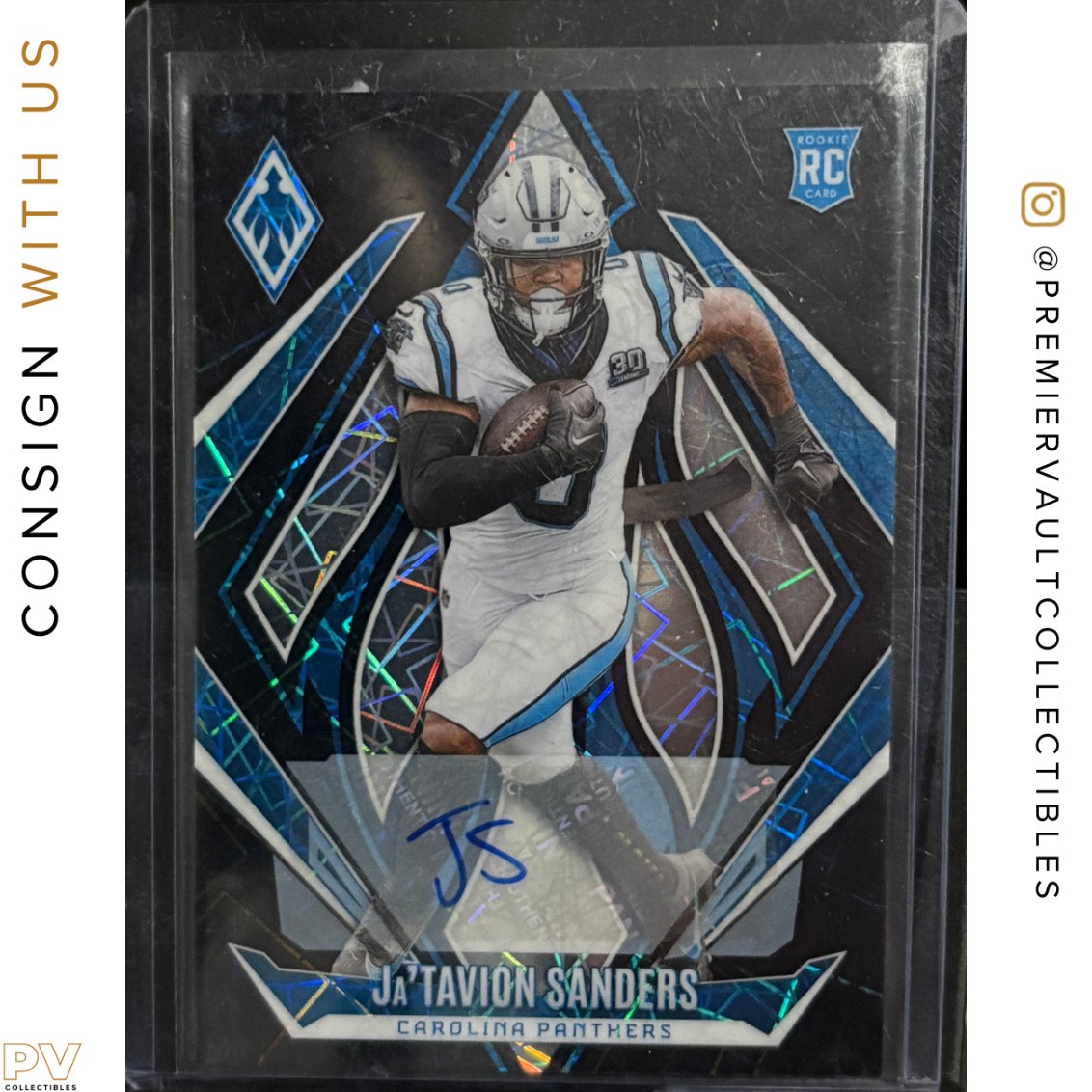 Ja'Tavion Sanders Panini Phoenix #194 Autograph Blue