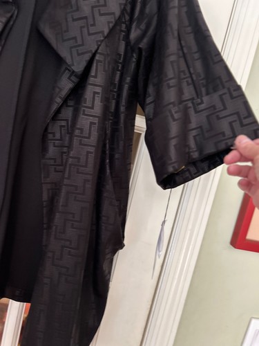 NWT Insight New York Pointe Cowl Coat Black Geometric Mid-Length Size 16 - Picture 5 of 10
