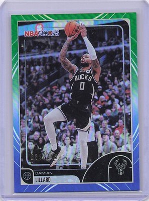 2025-26 Hoops #136 Damian Lillard Rainbow Red and Orange #/249