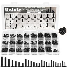 Laptop Screws Kit, 810Pcs Black 810pcs,
