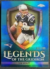 2025 Topps Chrome Legends of the Gridiron Tom Brady #LOG-9 Aqua Refractor /199