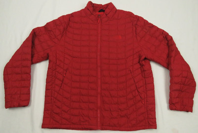 The North Face TNF Quilted Thermoball Eco Red Full Zip Puffer Coat Jacket XL