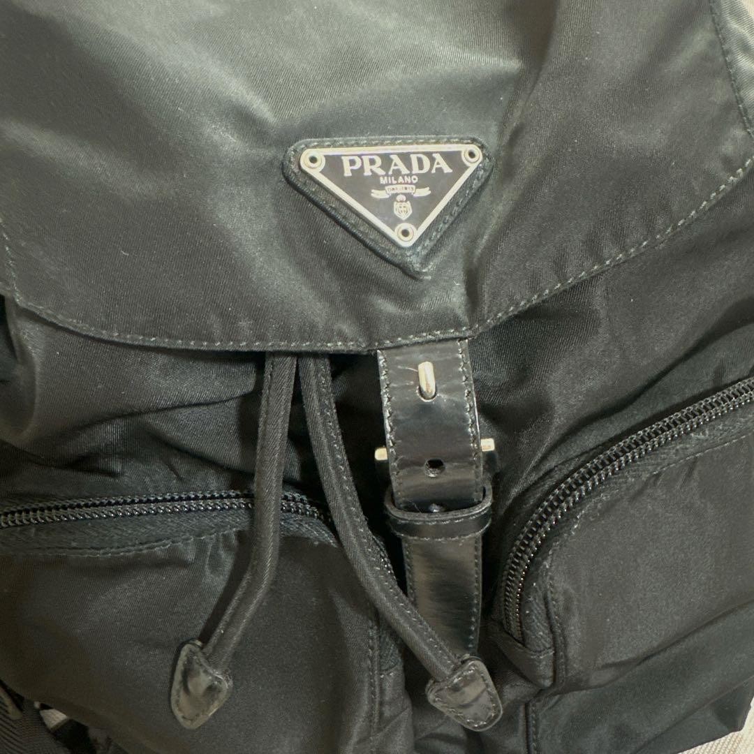 PRADA Rucksack Daypack Black Drawstring 100341 - image 2