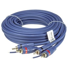 Profi Cinchkabel 5m 2-fach geschirmt blau mit...