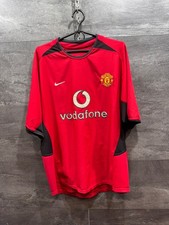 Manchester United 2002-2003-2004 Jersey Shirt Home Vodafone Nike Size L