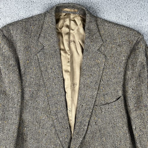 VTG Magee Blazer Jacket Men’s 50L Herringbone Irish Wool Donegal Tweed Suitcoat - Picture 2 of 18