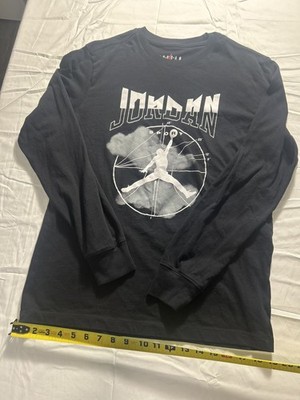 AIR JORDAN Gravity's Nightmare LS Tee, Black, FD7004-010, Men s Size Medium (A4)