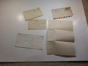 4 WW2 Letters Soldier To Wife Blase Zontek Lot Albee South Dakota Militaria WWII
