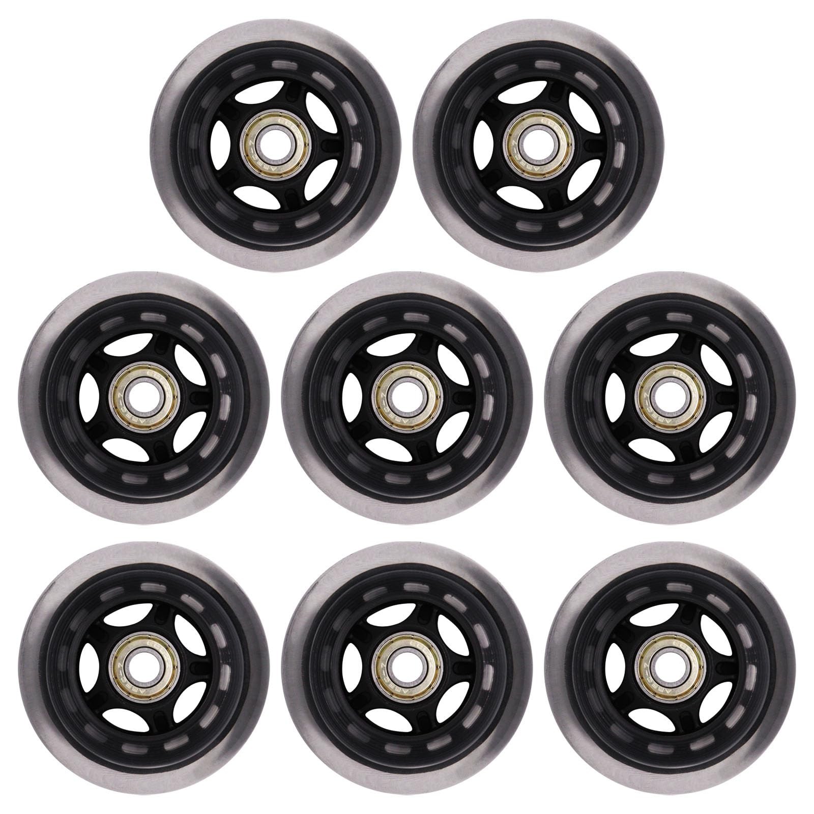 76mm 3-Inch Inline Skate Wheels with Bearings for Outdoor Rollerblading