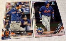 Andres Gimenez 2017 first Bowman BP72 & 2019 Chrome Bowman BCP-77 Mets baseball