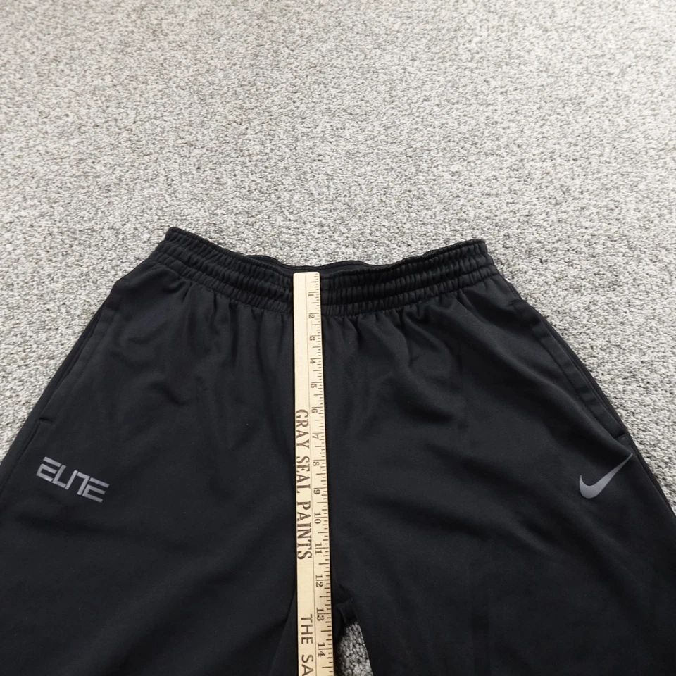 Calça de moletom Nike masculina L preta ajuste térmico Elite Swoosh cordão jogger academia - Imagem 4 de 4