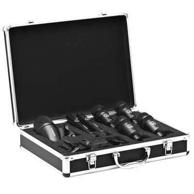 AKG Drum Set Session I Microphone Kit P2 P17 x2 P4 x4 & Hard Mic Travel Case