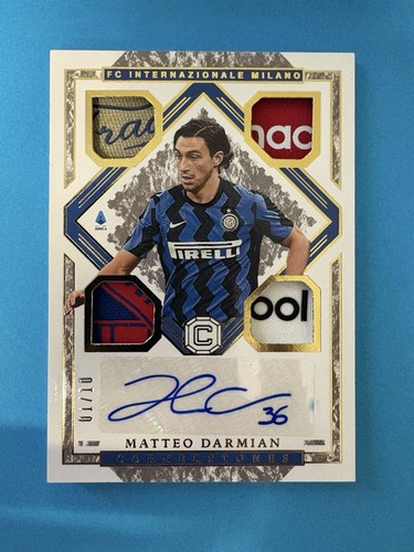 Matteo Darmian Auto /10 Match Worn Inter Milan Panini Chronicles 2020/21 Rare!