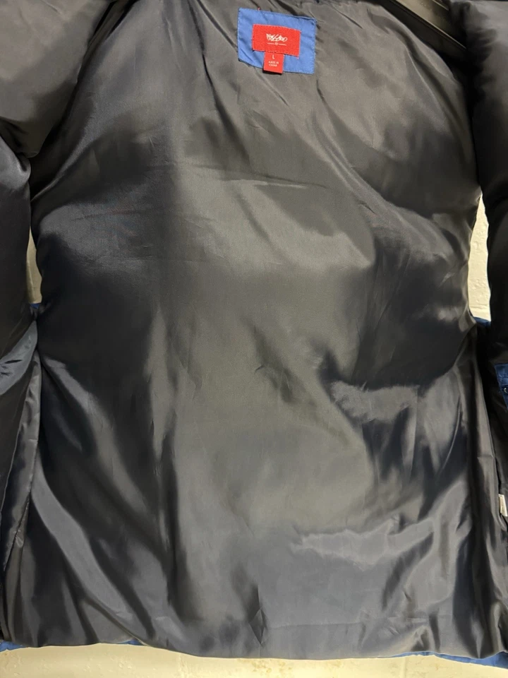 Chaleco acolchado azul Mossimo para hombre talla grande cremallera completa Foto 4 de 4