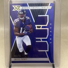 2018 Panini XR -Rookie Triple Threats #TTM-35- Jaleel Scott RC - #'d /75 (RELIC)