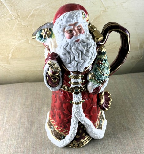 Fitz & Floyd “Renaissance Holiday Santa” Pitcher / Jug (Large Ceramic)