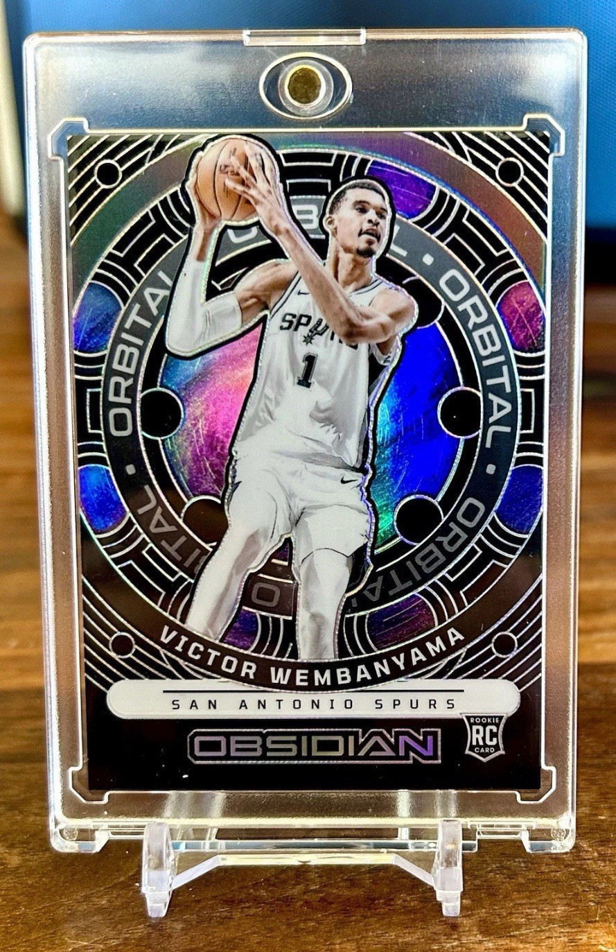 Victor Wembanyama /99 (RC) 2023-24 Panini Obsidian Orbital #18 Rookie Spurs