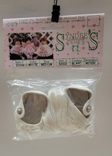 1990 Snydee's Crafts 62003  Medium WHITE Doll Shoes  Socks NEW OLD STOCK