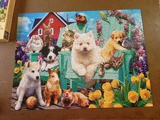 SunsOut "The Bench Team" 500 Piece Jigsaw Puzzle Complete FUN! Made in USA