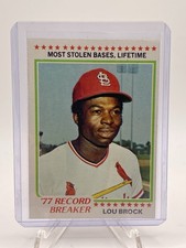 1978 Topps #1 Lou Brock Record Breaker Cardinals NM