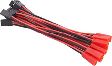10Pcs JR Futaba Male Servo Connector Plug to JST Female Adapter Cable 22Awg 10Cm