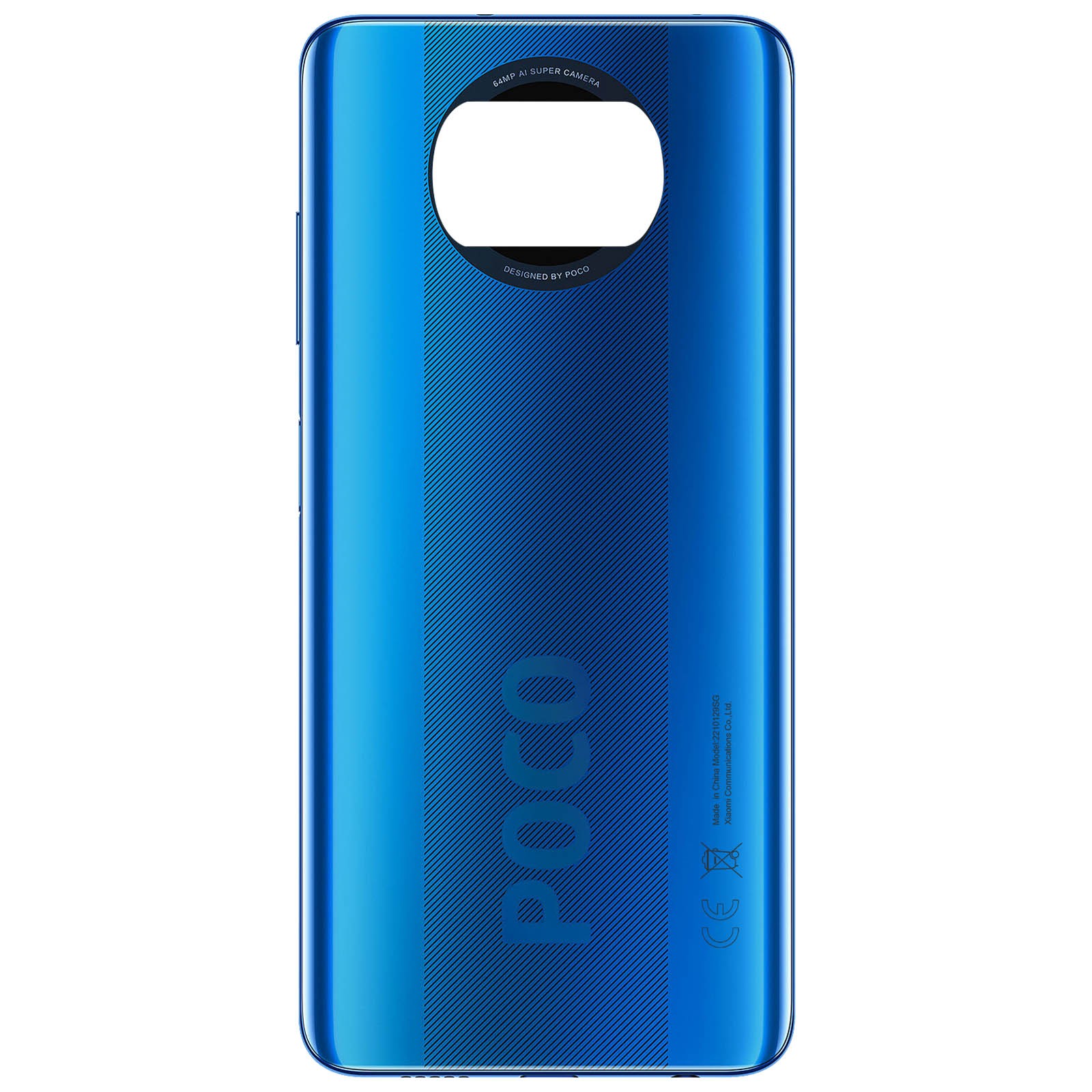 Vitre arrière Xiaomi Poco X3 d'origine Service Pack bleu Cobalt