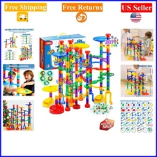 207Pcs Glowing Marble Run STEM Toy for Kids, Construction & Educational