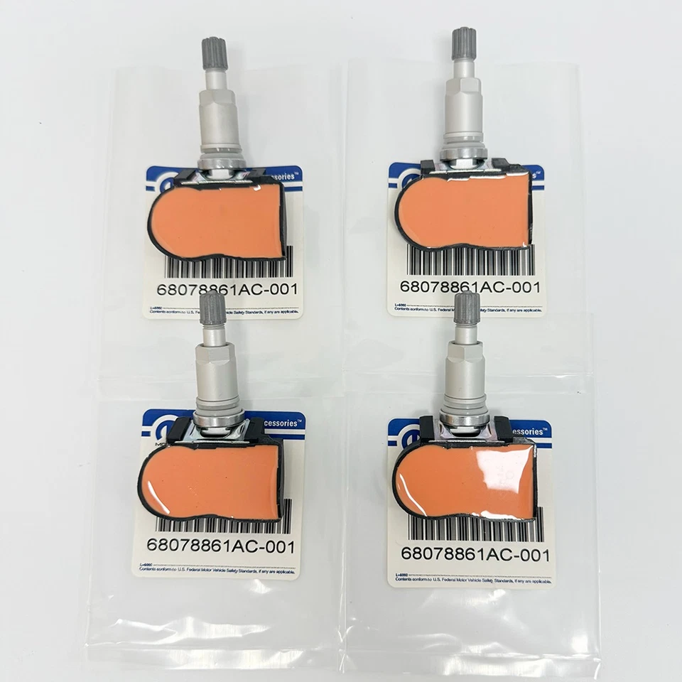 4Pcs New 68078861AC Programmed Tire Pressure Sensor TPMS for Chrysler Dodge Jeep - Image 2 of 4