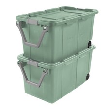Extra Large Storage Bin, 40 Gallon Wheeled Plastic Storage Container, Handle,NEW