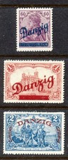 DANZIG -1920 SC # 44,47-48 FI # 41-43 MI # 47-49 FORGERY,-MNH