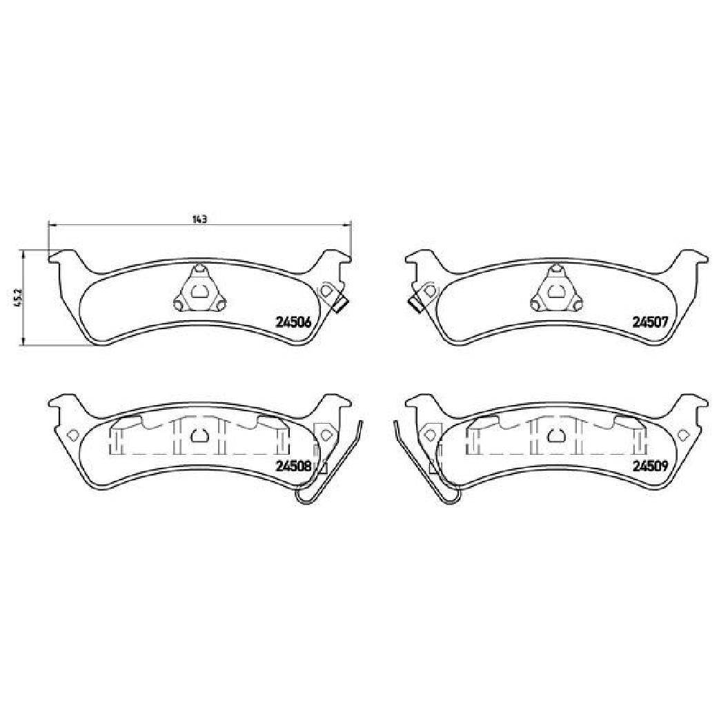 Brembo Bremsbelagsatz BremsklöTze Hinten 4883717AA K4883717AA 24721264-image