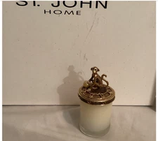 ST JOHN HOME SAFARI COLLECTION CANDLE.MONKEY TOP. PEARL.ST JOHN FRAGRENCE.(246)