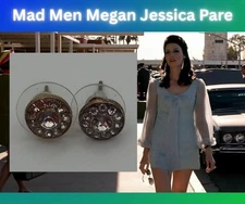 Mad Men TV Show Wardrobe Prop Megan Jessica Pare Earrings (01)