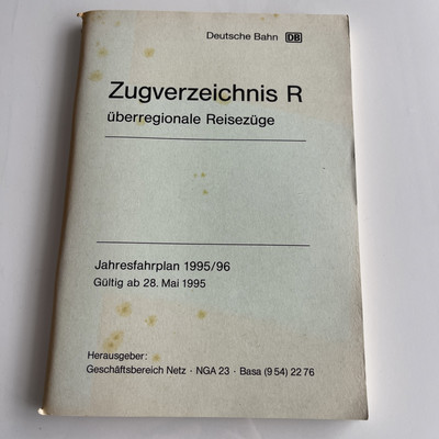 Deutsche Bahn Zugverzeichnis R zu verkaufen 