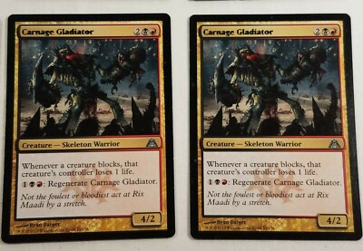 MTG Magic the Gathering ink error x4 card names are over inked
