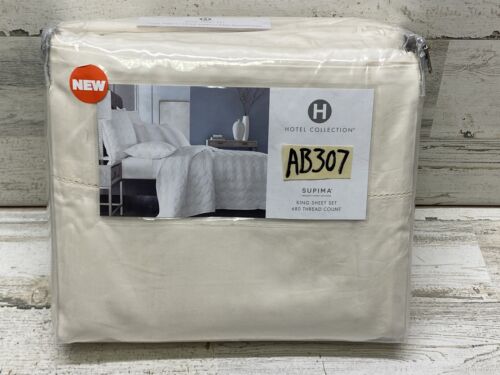 Hotel Collection King 4pc Sheet Set Ivory 680TC Supima New