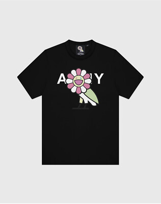 October's Very Own OVO X Murakami Surplus Flower Owl Logo Black T