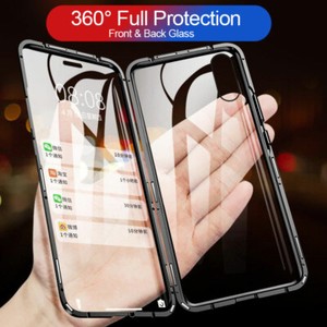 For-iPhone-Xs-Max-XR-8Plus-Case-Cover-Tempered-Glass-Magnetic-Adsorption-Protect