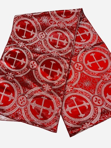 Religious Brocade Runner Tablecloth | Liturgical Fabric | Runner Ecclesiastical - Picture 18 of 26