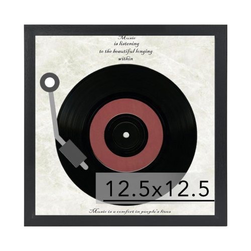Wood Vinyl Record Frame for the Wall, Display 12.5x12.5 Album Cover and 12x12 LP - Picture 21 of 24
