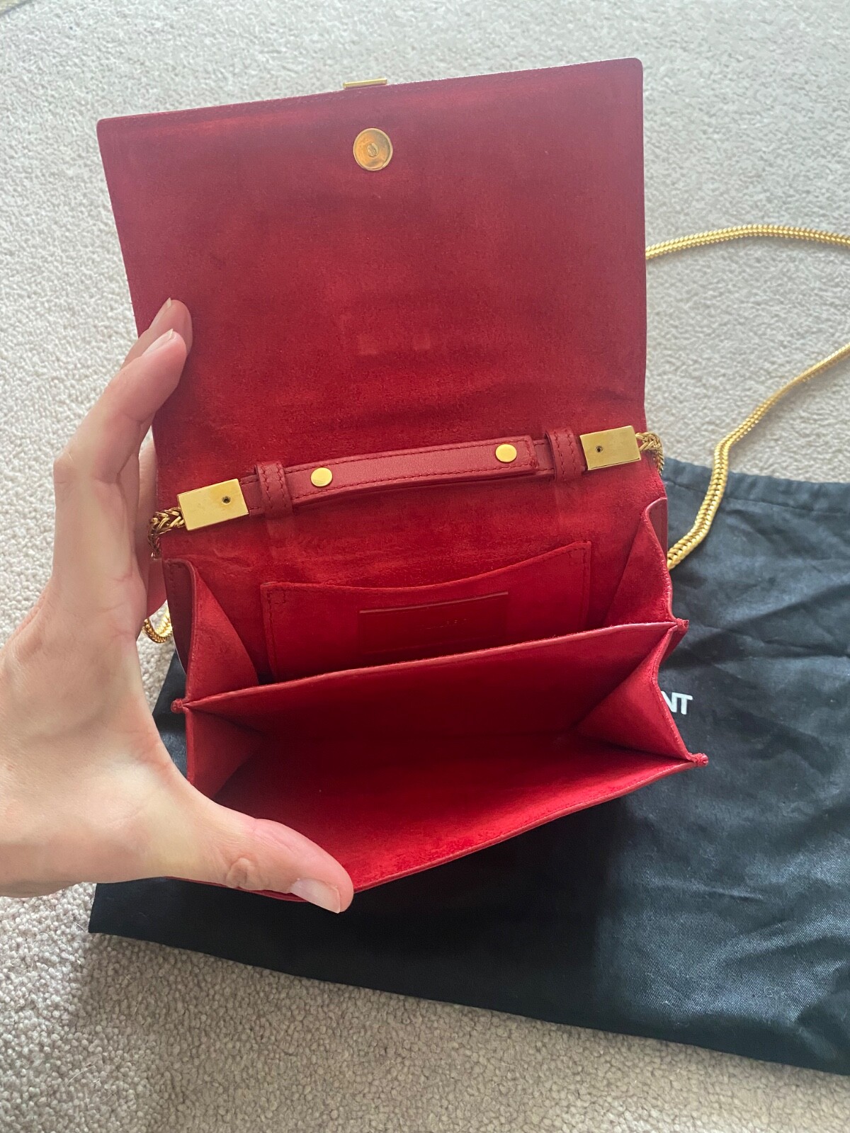 Borsa a tracolla YSL saint laurent rossa