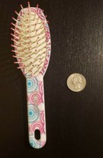 NEW Conair Detangler Mini Hairbrush Normal  Think Hair Brush Floral Flower Pink