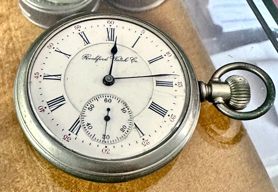 ROCKFORD 21j Railroad Grade 535 Hunting Model Original Glass Back 1900 - Image 2 of 4