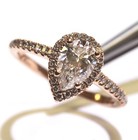 GIA 14k Rose gold pear Halo 1.26ct diamond engagement ring 3.0g — photo 7